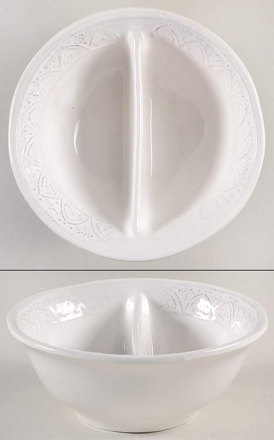 SWZ8 White Divided Bowl by Sweet Ceramics (La Ceramica d'Italia)-1