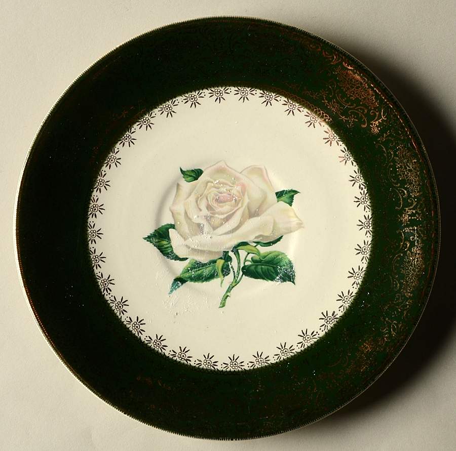 SLM429 (Green Rim) Saucer by Salem-1