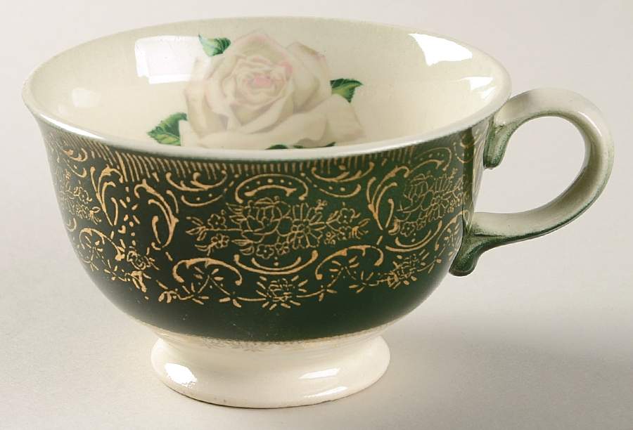SLM429 (Green Rim) Footed Cup by Salem-1