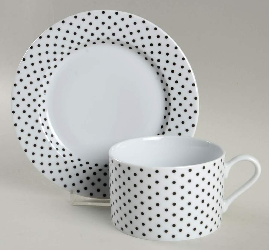 Party Dots Flat Cup & Saucer Set by Studio Nova-1