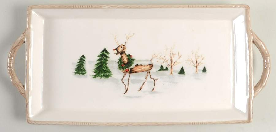 Christmas Twig 17" Rectangular Handled Tray by Savinio Designs-1