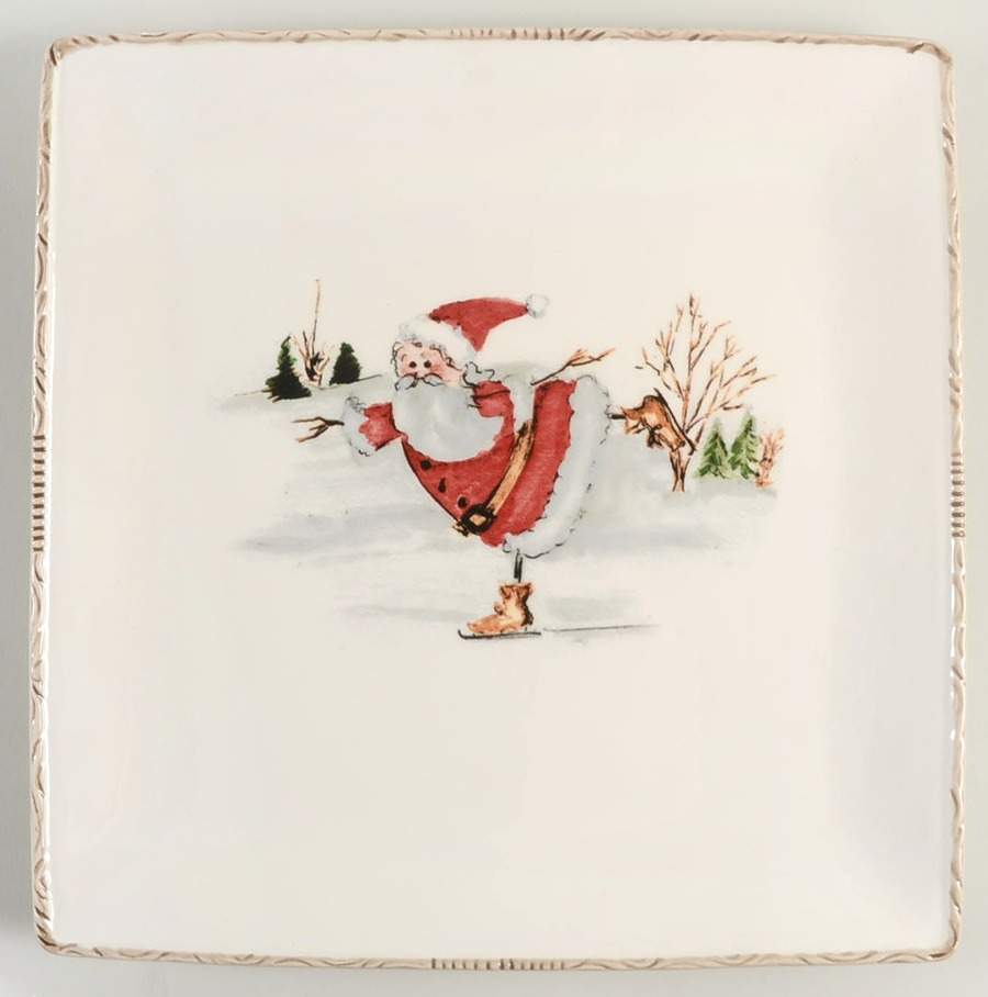 Christmas Twig 11" Square Serving Platter by Savinio Designs-1
