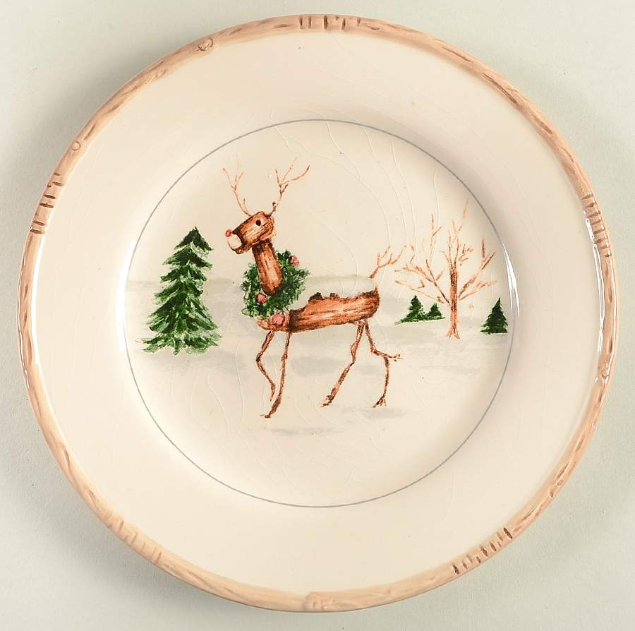 Christmas Twig Salad Plate by Savinio Designs-1