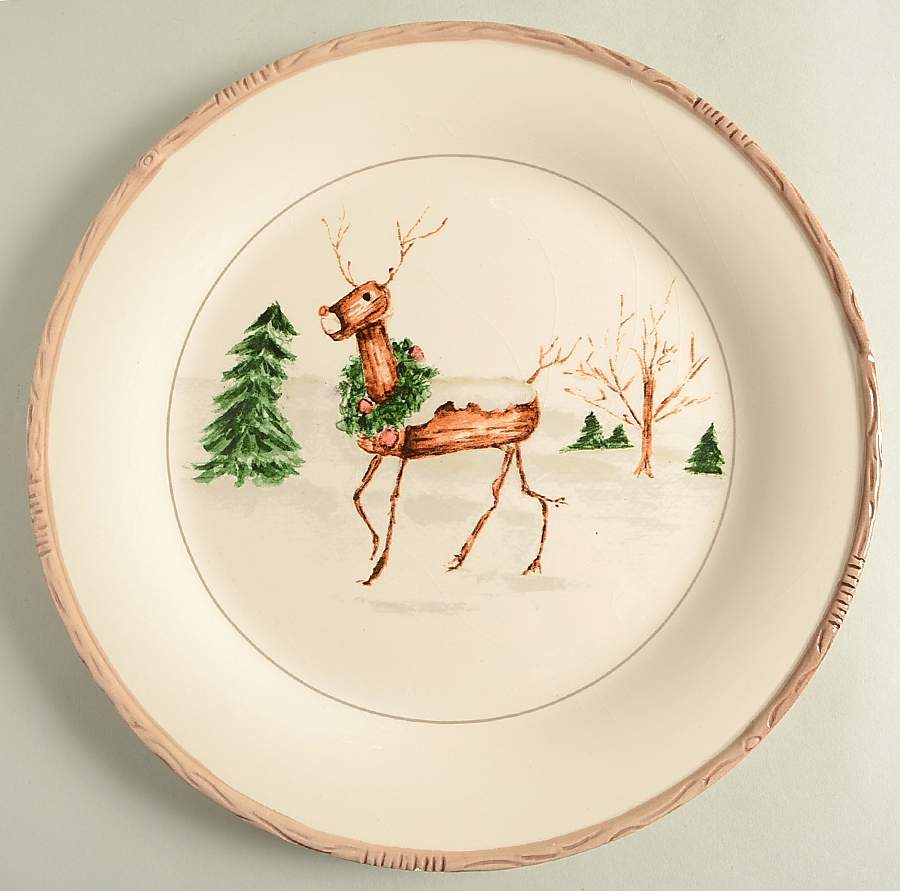 Christmas Twig Dinner Plate by Savinio Designs-1