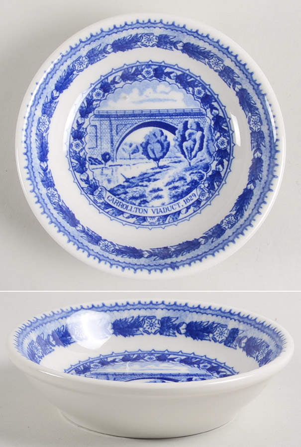 Baltimore and Ohio Railroad Blue Fruit/Dessert (Sauce) Bowl by Shenango-1
