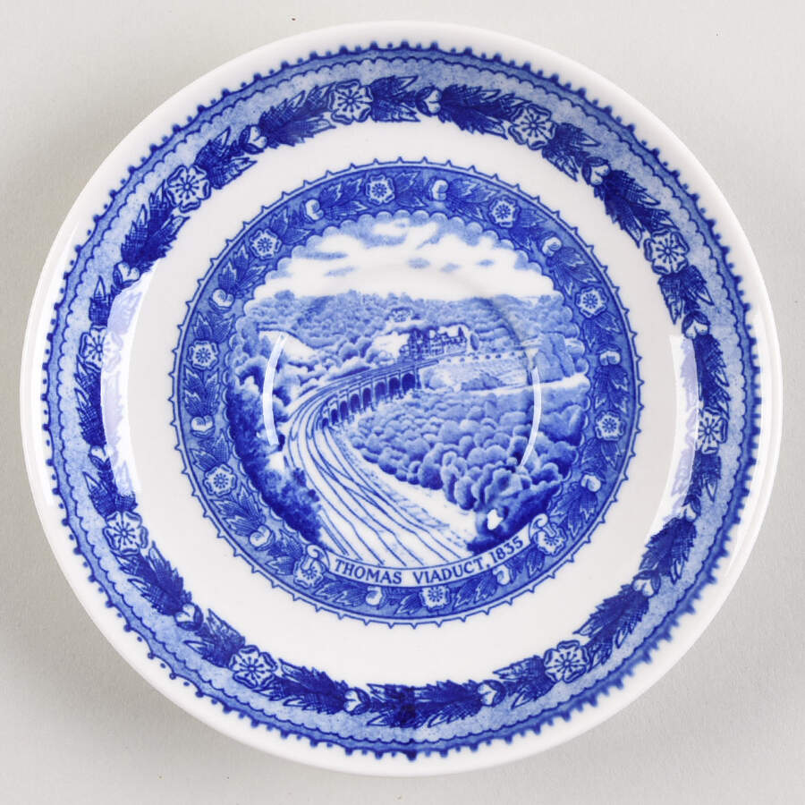 Baltimore and Ohio Railroad Blue Saucer for Flat Cup by Shenango-1