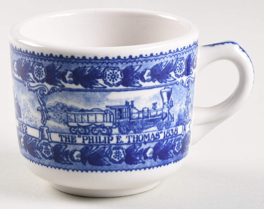 Baltimore and Ohio Railroad Blue Flat Cup by Shenango-1