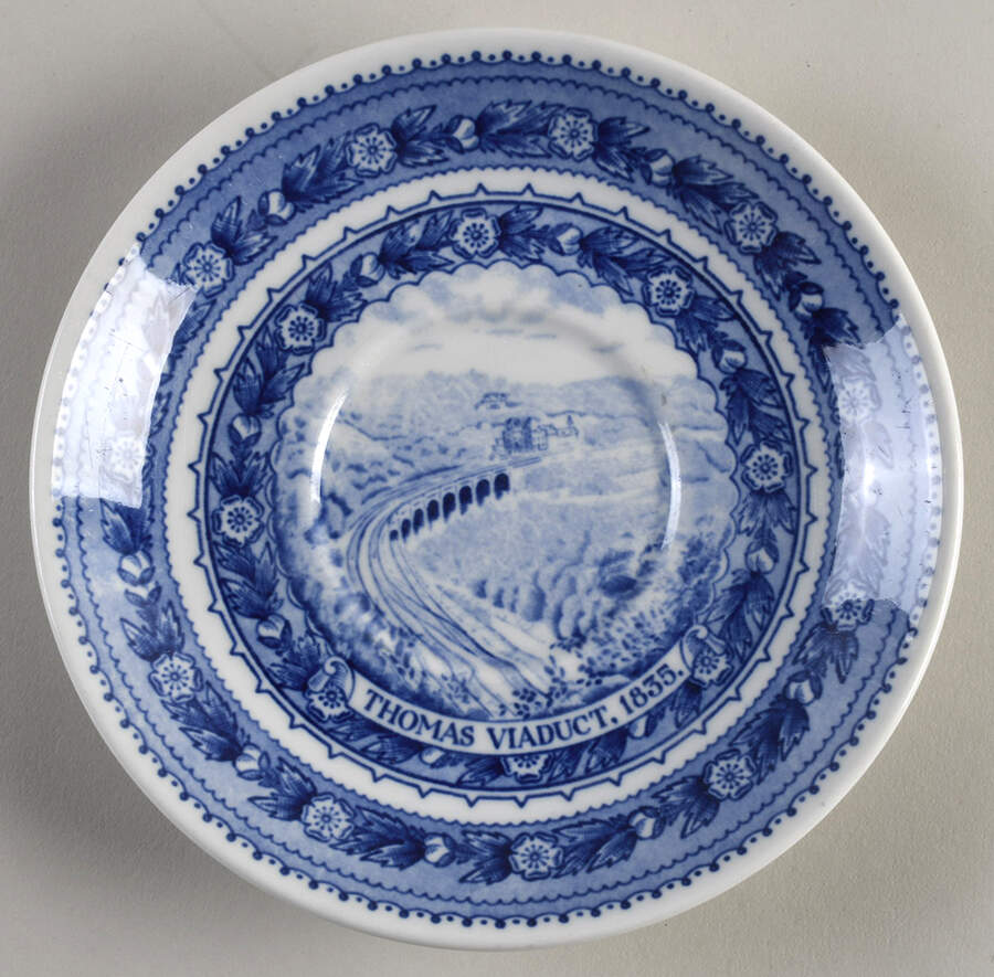 Baltimore and Ohio Railroad Blue Saucer for Flat Cup by Shenango-1