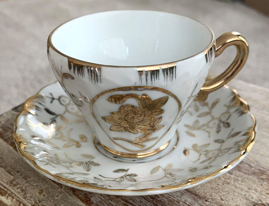 SER13 Flat Cup & Saucer Set by Sterling China (Japan)-1