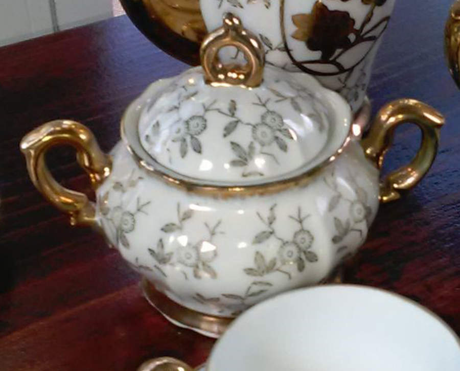 SER13 Sugar Bowl & Lid by Sterling China (Japan)-1