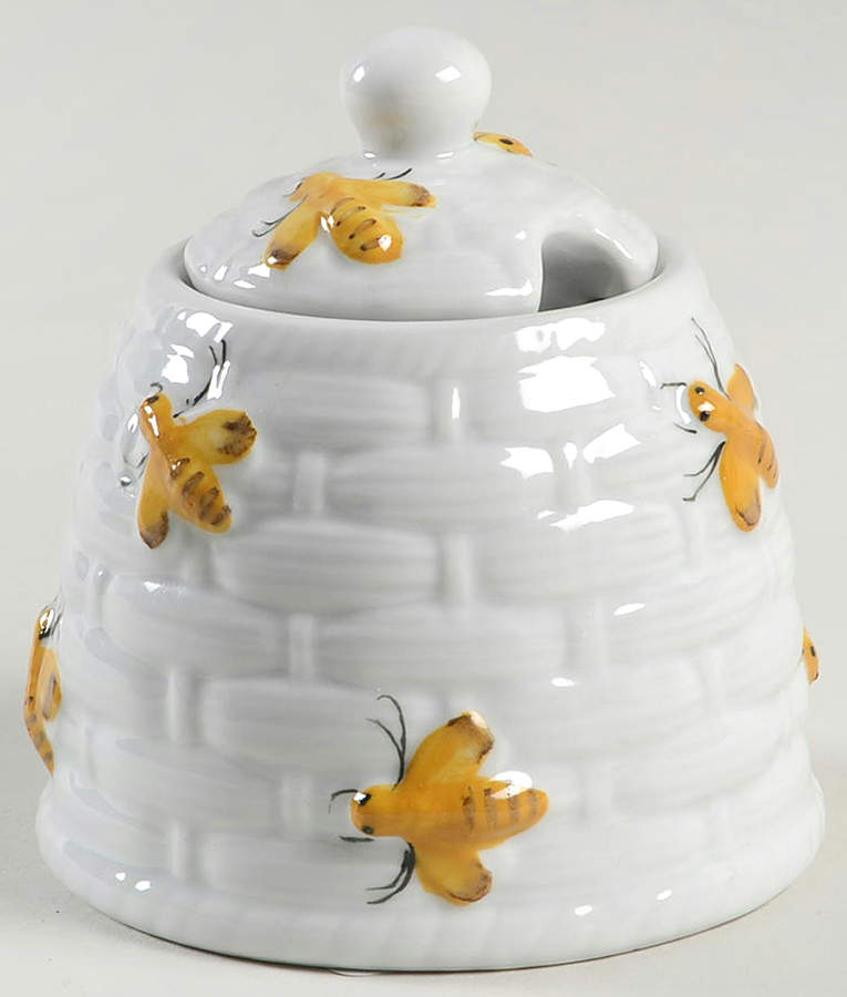 Bees Yellow Honey Pot & Lid by Sadek-1