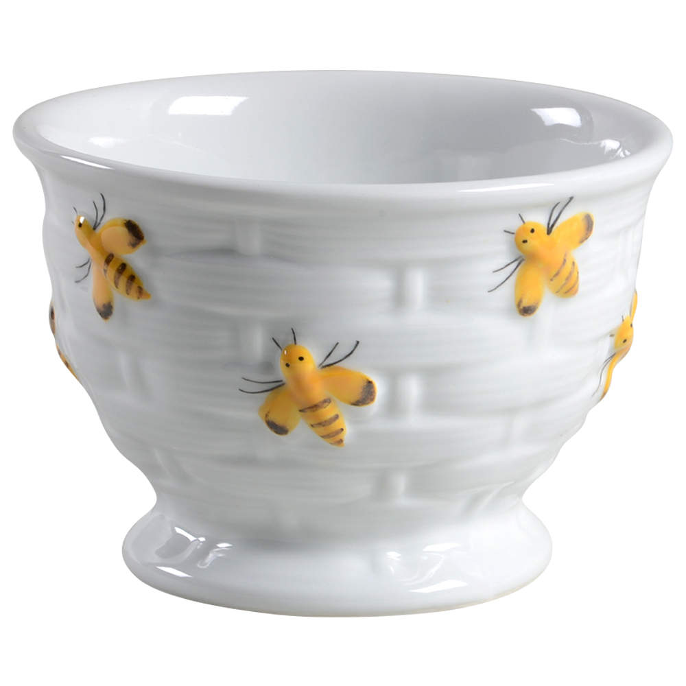 Bees Yellow Footed Cereal Bowl by Sadek-1