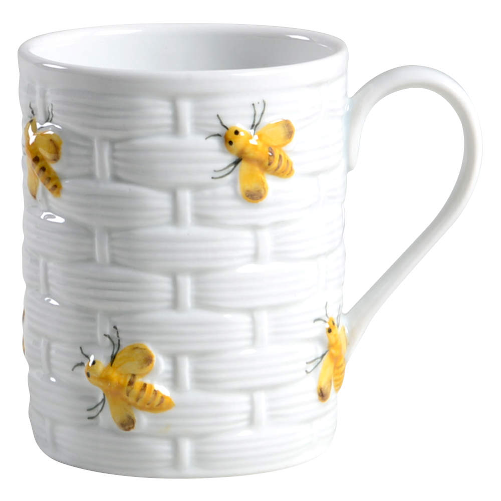 Bees Yellow Mug by Sadek-1