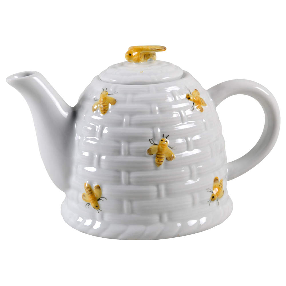 Bees Yellow Teapot & Lid by Sadek-1