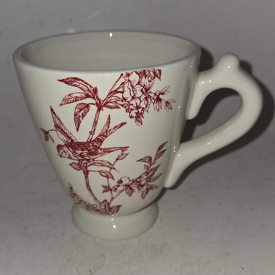 Bird Toile Red Mug by Sadek-1