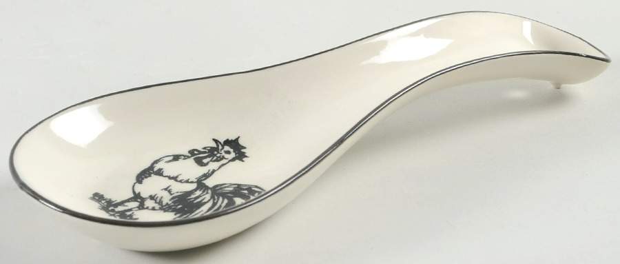 Barnyard Toile Farm Spoon Rest/Holder (Holds 1 Spoon) by Sadek-1