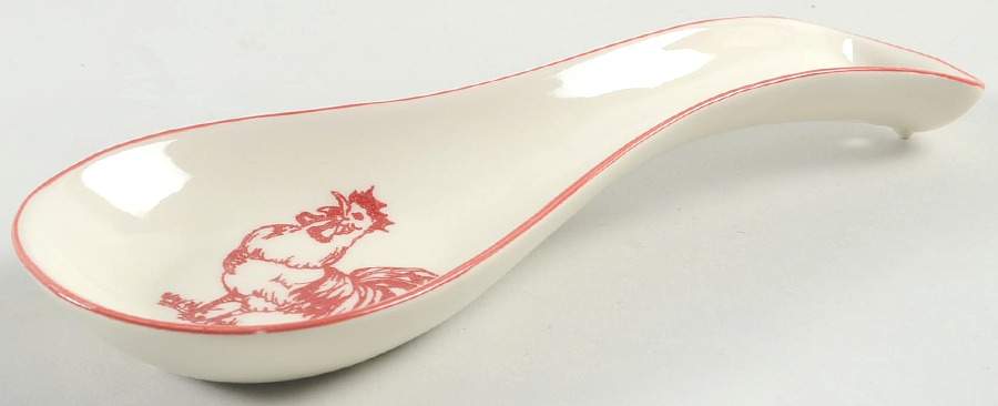 Barnyard Toile Farm Spoon Rest/Holder (Holds 1 Spoon) by Sadek-1