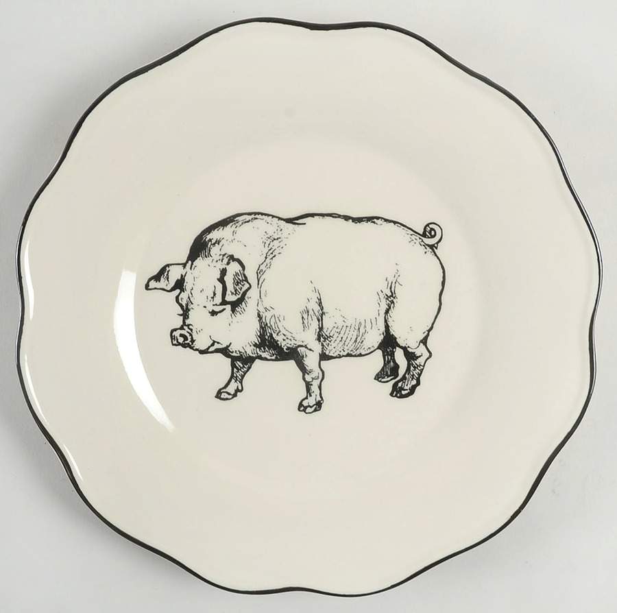 Barnyard Toile Farm Dinner Plate by Sadek-1