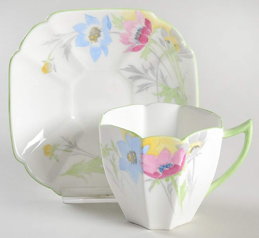 G12067 Flat Cup & Saucer Set by Shelley-1