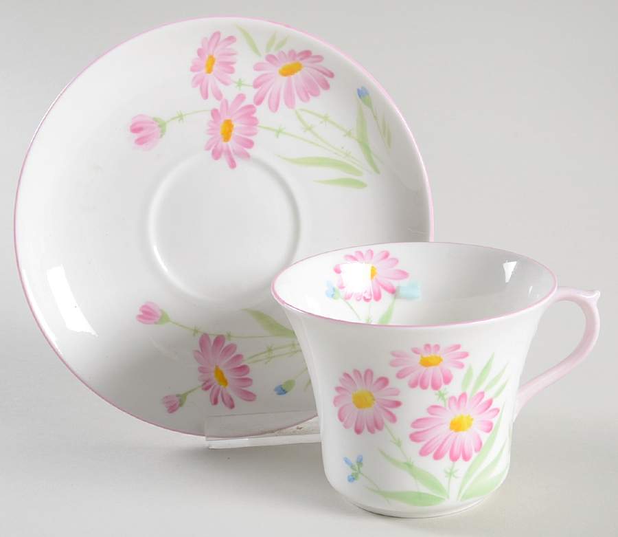 6-245 Flat Cup & Saucer Set by Shelley-1