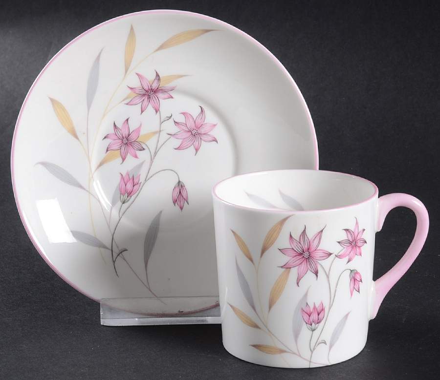2456 Flat Demitasse Cup & Saucer Set by Shelley-1