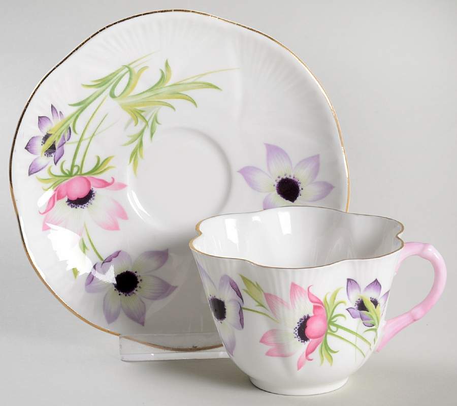 2510 Flat Cup & Saucer Set by Shelley-1