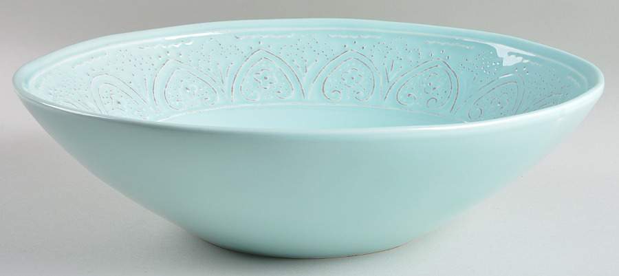 SWZ8 Aqua 12" Large Salad Serving Bowl by Sweet Ceramics (La Ceramica d'Italia)-1
