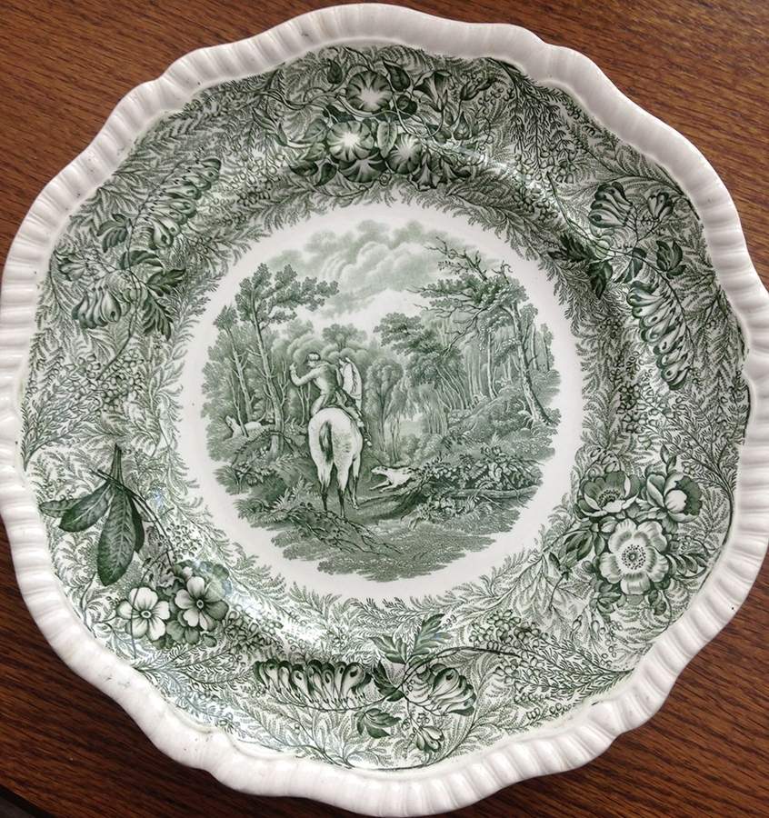 Field Sports Series Green (Gadroon) Dinner Plate by Spode-1