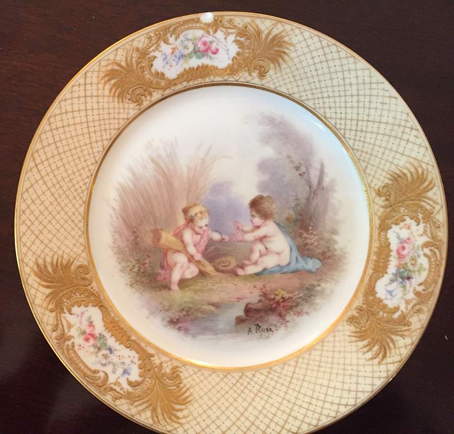 SPF50 Luncheon Plate by Sevres Porcelain (France)-1