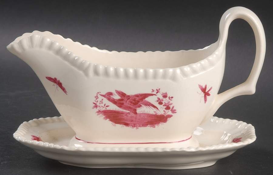 2-7832 Gravy Boat with Attached Underplate by Spode-1