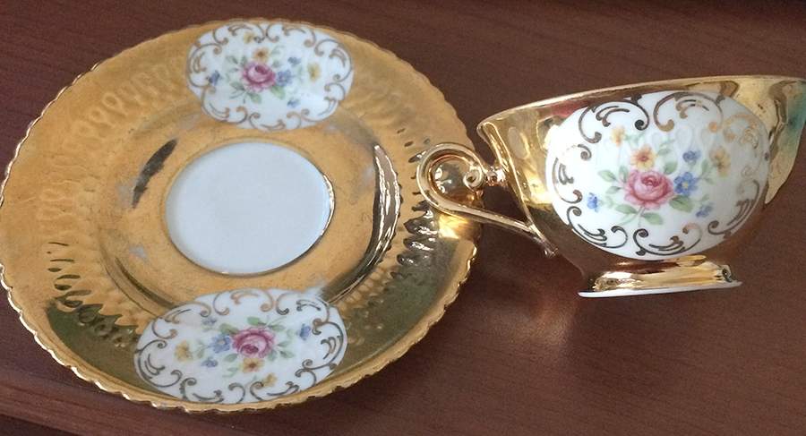 SLT518 Footed Cup & Saucer Set by Seltmann-1