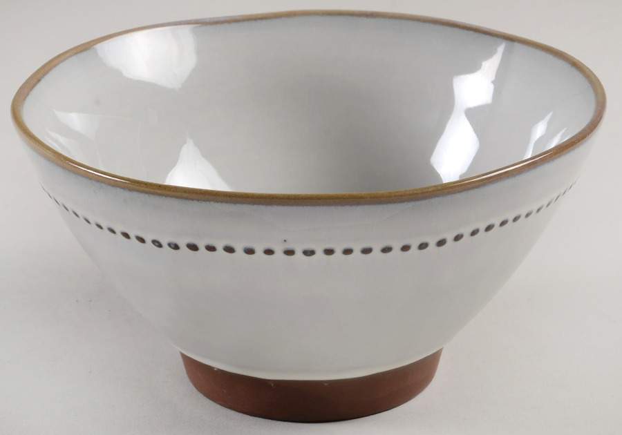 Cyprus White Soup/Cereal Bowl by Sango-1