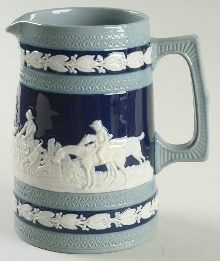 Sprigged Ware, Dark Blue 16 Oz Jug by Spode-1