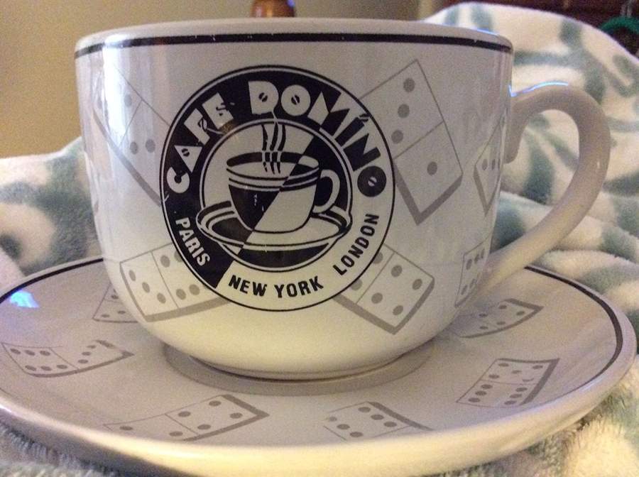 Cafe Domino Flat Cup & Saucer Set by Signature-1