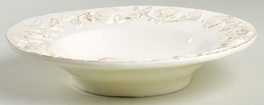 Pumpkin White Rim Soup Bowl by Sur La Table-1
