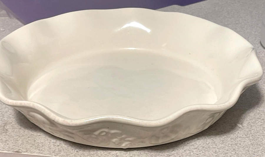 Pumpkin White 10" Pie Baking Plate by Sur La Table-1
