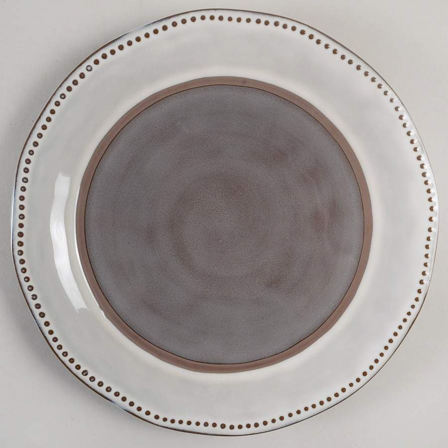 Ruvo Gray Dinner Plate by Sango-1