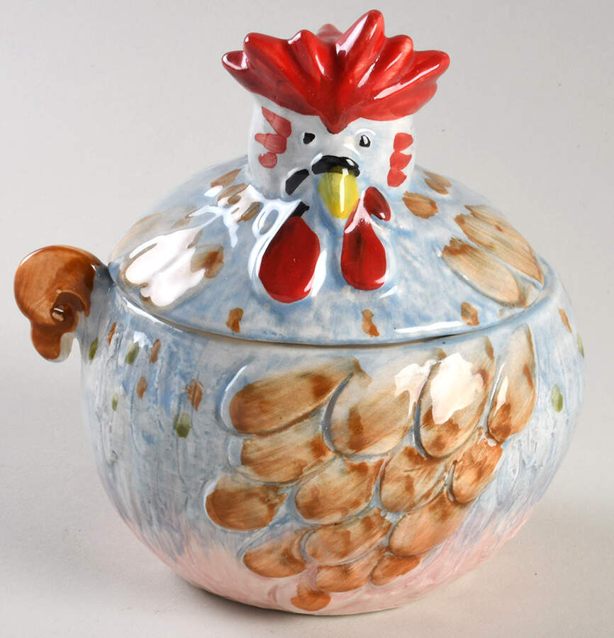 Jacques Pepin Covered Soup Bowl with Figural Lid by Sur La Table-1