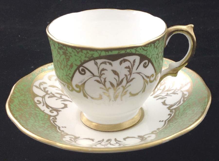 1866 Footed Demitasse Cup & Saucer Set by Salisbury-1