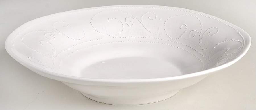 SWZ1 White 16" Pasta Serving Bowl by Sweet Ceramics (La Ceramica d'Italia)-1