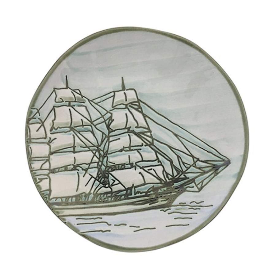 Coastal Sketchbook Accent Salad Plate by Spectrum-1