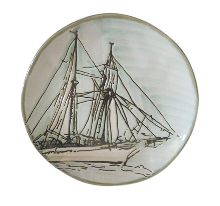 Coastal Sketchbook Accent Salad Plate by Spectrum-1