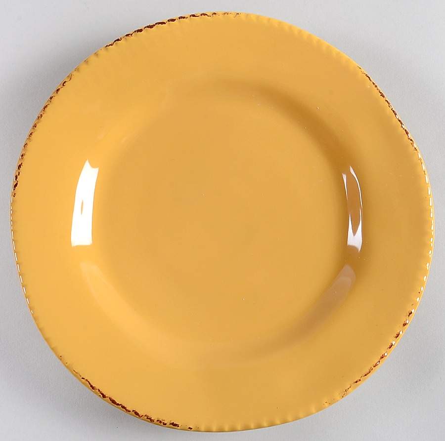 SWZ12 Mustard Salad Plate by Sweet Ceramics (La Ceramica d'Italia)-1