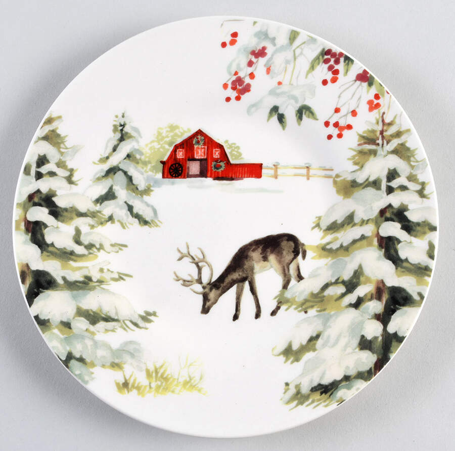 Holiday Deer Accent Salad Plate by Southern Living-1