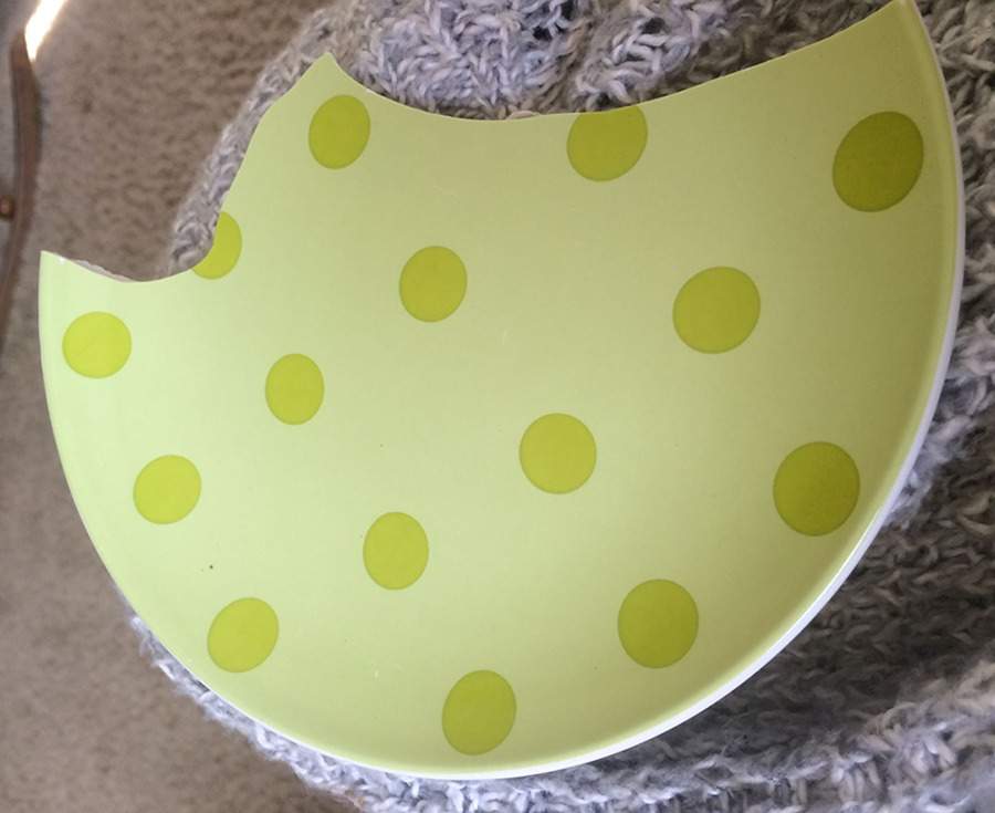Dots Green (Chartreuse) Salad Plate by Signature-1
