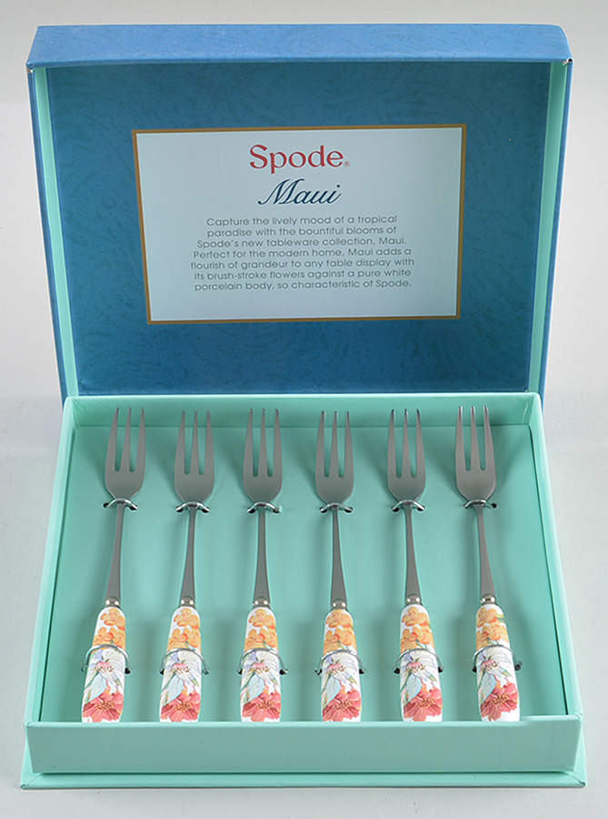 Maui Pastry Fork - Set of 6 by Spode-1