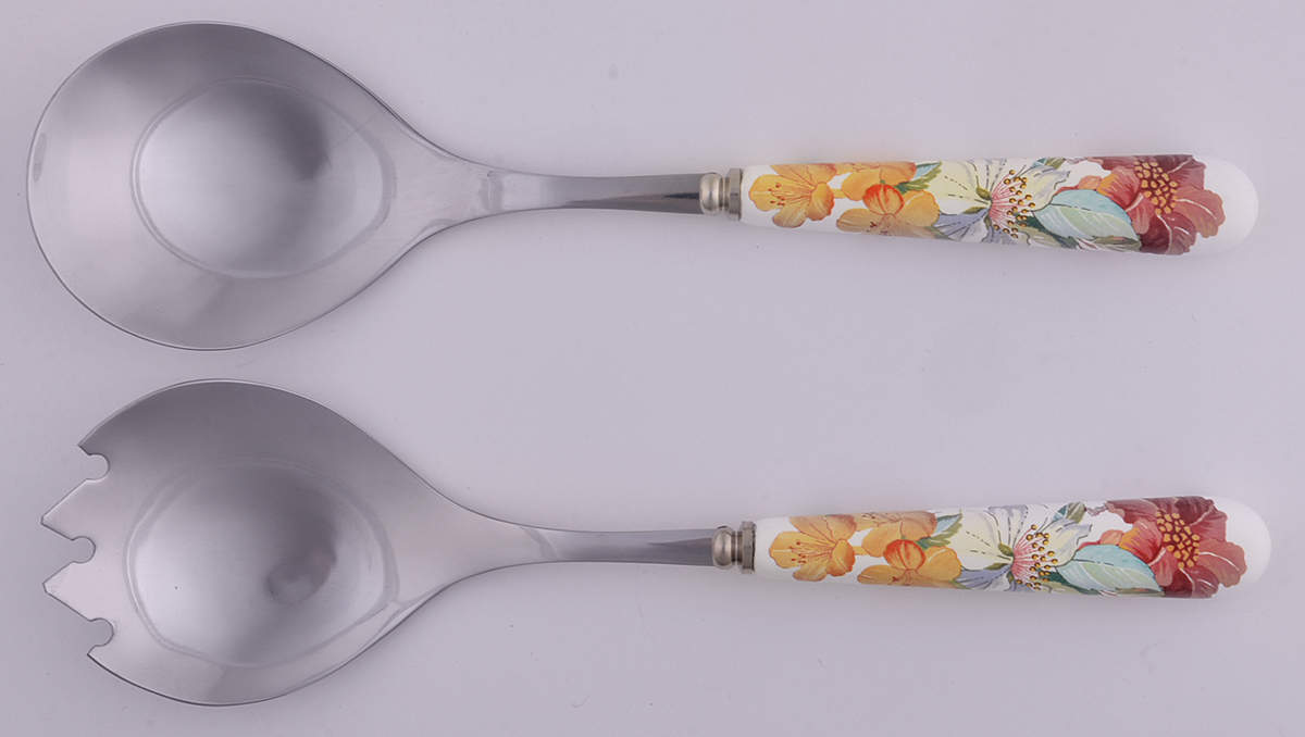 Maui (2 Piece) Salad Set with Stainless Bowl by Spode-1