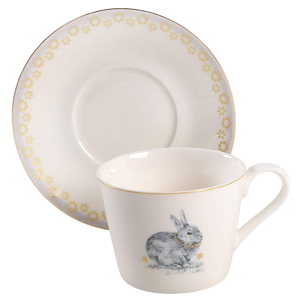 Meadow Lane Flat Cup & Saucer Set by Spode-1