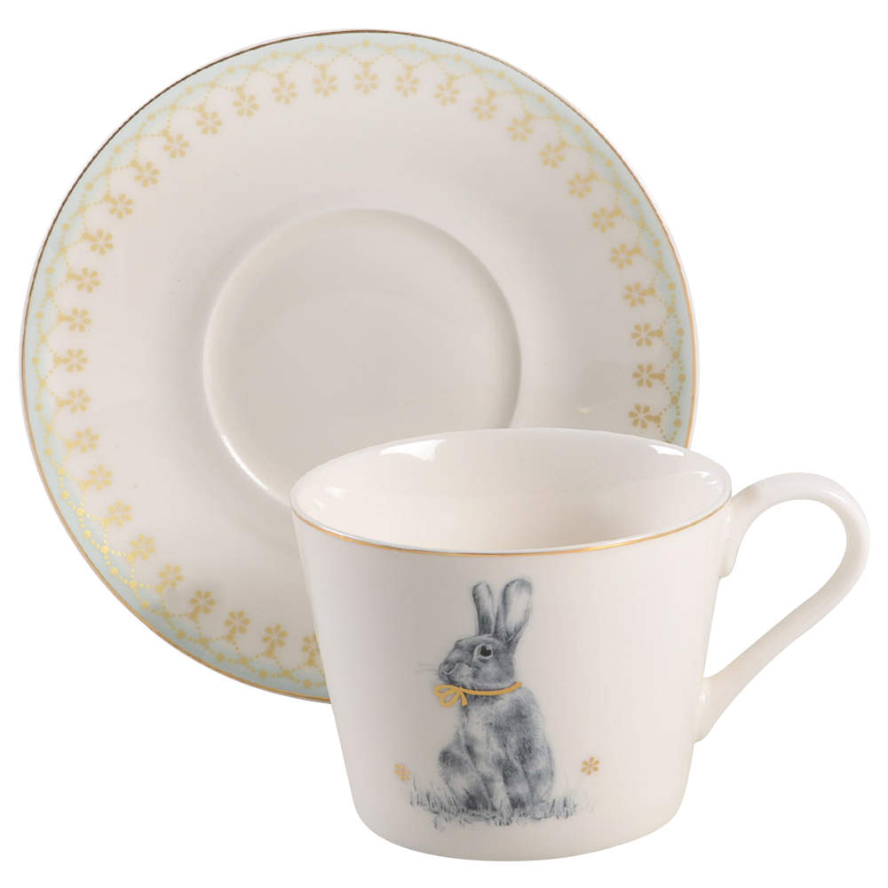 Meadow Lane Flat Cup & Saucer Set by Spode-1