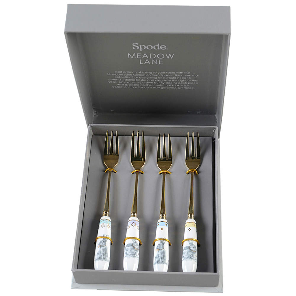 Meadow Lane Individual Pastry Fork - Set of 4 Motifs by Spode-1